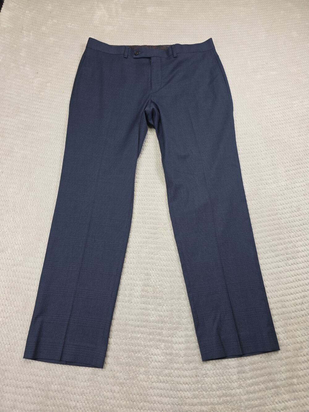 Lauren Ralph Lauren Dress Pants Mens 34 X 30 Blue Plaid Business Office Slacks